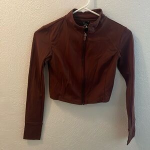 Balance athletic aka vitality cropped workout zip up top